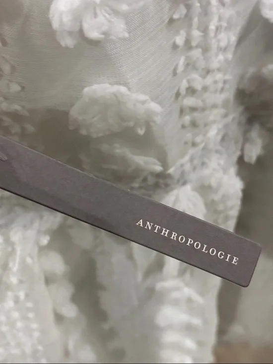 NWT Anthro Sunday in Brooklyn Bonita Mini Dress Ivory Lace Swiss Dot Size 4 - Picture 7 of 9